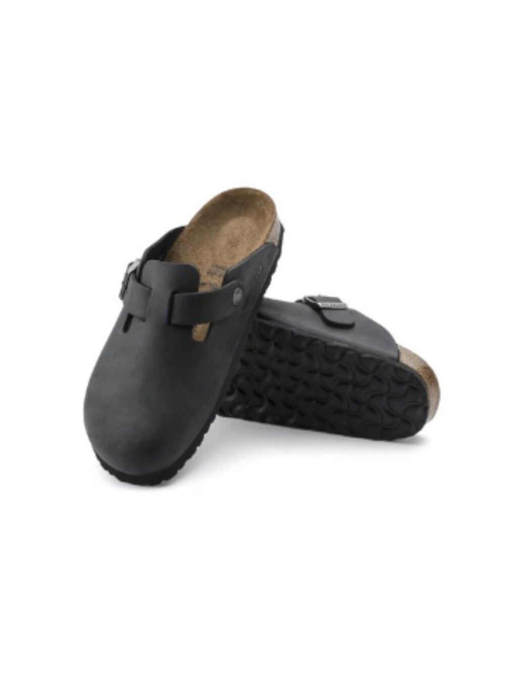 Birkenstock Unisex Boston Soft Footbed Oiled Leather Clogs - Black